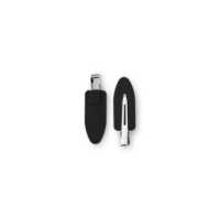 Setting Clip 6st, black gummi  8650