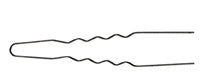 Hårnålar 'Curler Pins', krus, svarta 65x0,55mm 50st 3150056