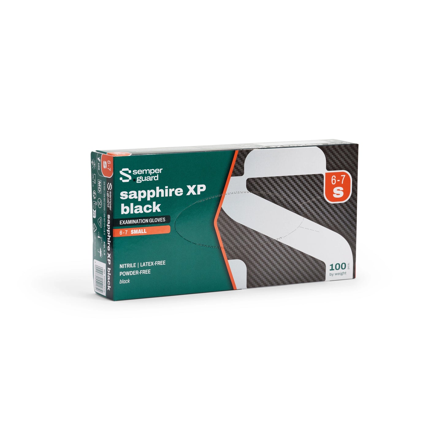 Semperguard Nitril Handskar S, opudrade 100st 5138