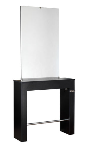 Comair Arbetsplats Spegel 'Swiss', svart, enkel 7000886
