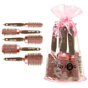 Head Jog Brush Set Pink, borstset